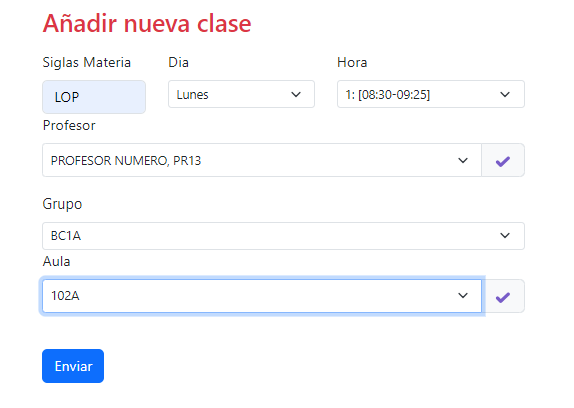 cambiar aula