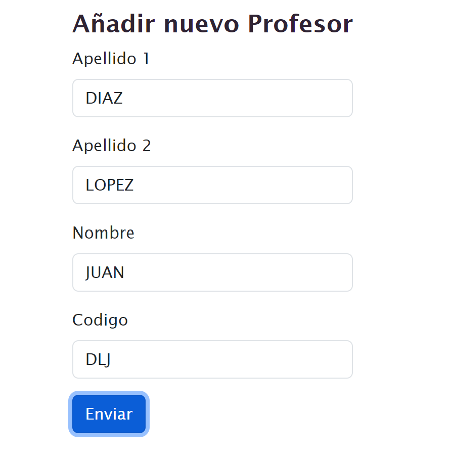 agregar profesor