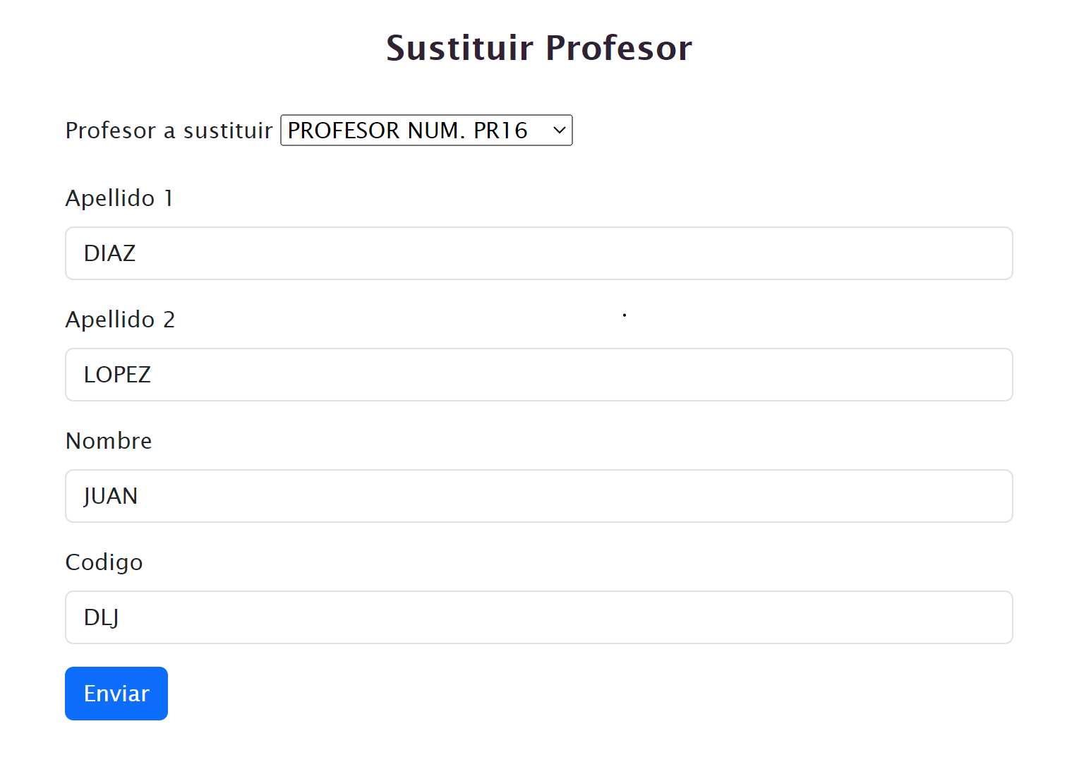 sustituir profesor
